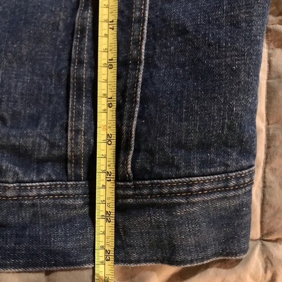 Men’s Lee Storm Rider Denim Jacket, blanket wool lined, corduroy collar size S - Picture 8 of 9